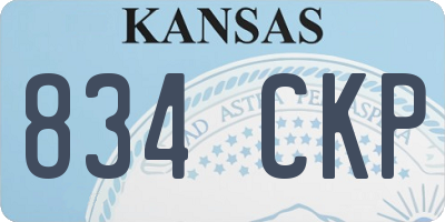 KS license plate 834CKP