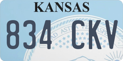 KS license plate 834CKV