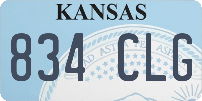 KS license plate 834CLG
