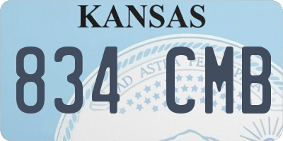 KS license plate 834CMB