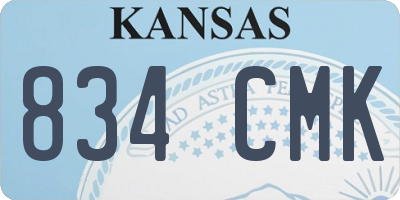 KS license plate 834CMK