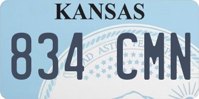 KS license plate 834CMN
