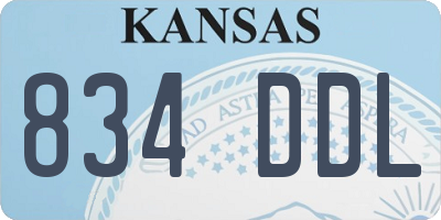 KS license plate 834DDL