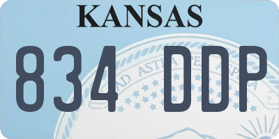 KS license plate 834DDP