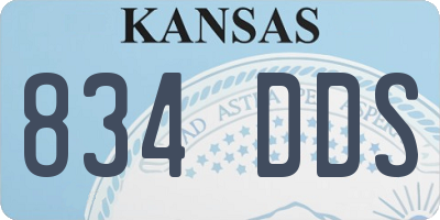 KS license plate 834DDS