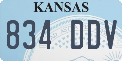 KS license plate 834DDV