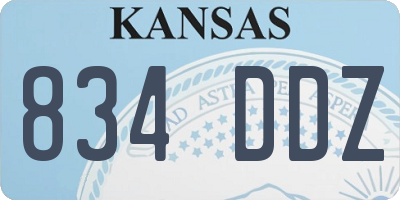 KS license plate 834DDZ