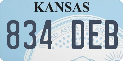 KS license plate 834DEB