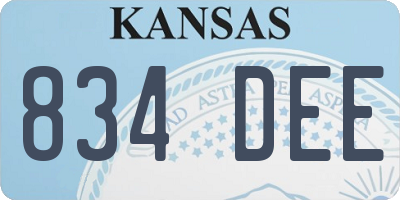 KS license plate 834DEE