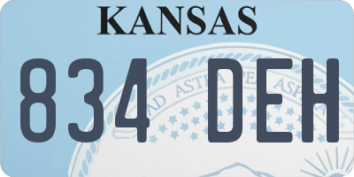 KS license plate 834DEH