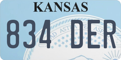 KS license plate 834DER