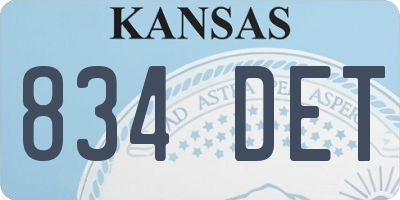 KS license plate 834DET