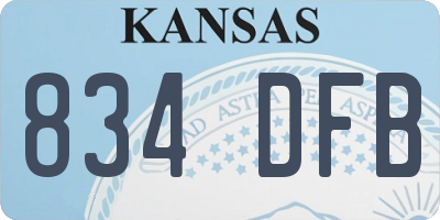 KS license plate 834DFB