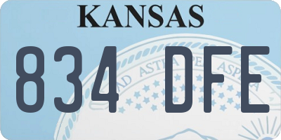 KS license plate 834DFE