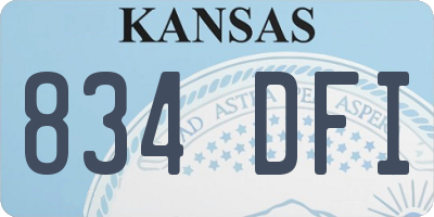 KS license plate 834DFI