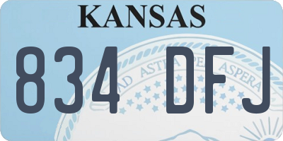 KS license plate 834DFJ