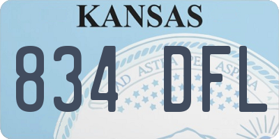 KS license plate 834DFL
