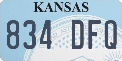 KS license plate 834DFQ