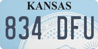KS license plate 834DFU