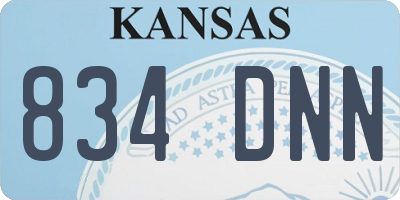 KS license plate 834DNN