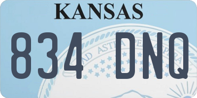 KS license plate 834DNQ