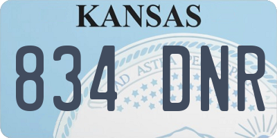 KS license plate 834DNR