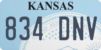 KS license plate 834DNV