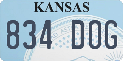 KS license plate 834DOG