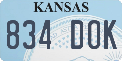 KS license plate 834DOK