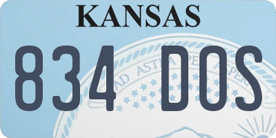 KS license plate 834DOS