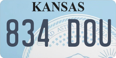 KS license plate 834DOU