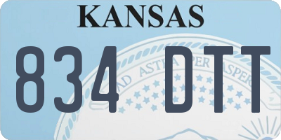 KS license plate 834DTT