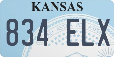 KS license plate 834ELX