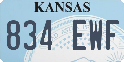 KS license plate 834EWF