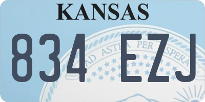 KS license plate 834EZJ