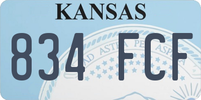 KS license plate 834FCF