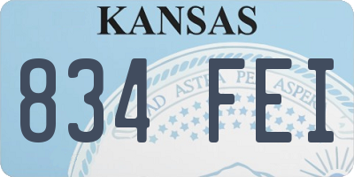 KS license plate 834FEI