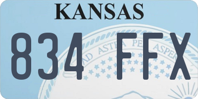 KS license plate 834FFX