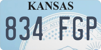 KS license plate 834FGP