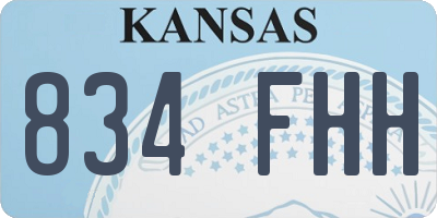 KS license plate 834FHH