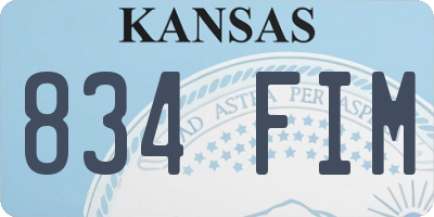 KS license plate 834FIM