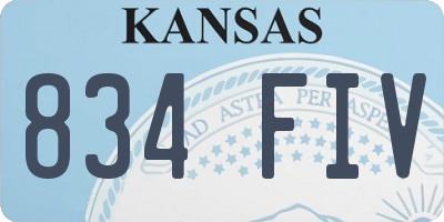 KS license plate 834FIV