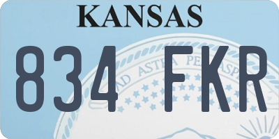 KS license plate 834FKR