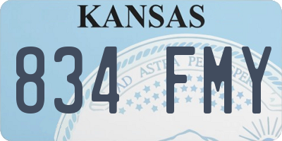 KS license plate 834FMY