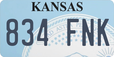 KS license plate 834FNK