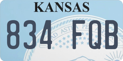 KS license plate 834FQB
