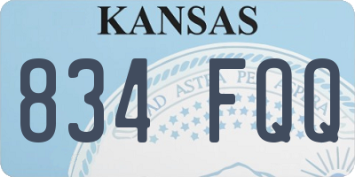 KS license plate 834FQQ