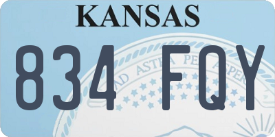 KS license plate 834FQY