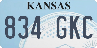 KS license plate 834GKC