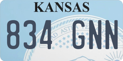KS license plate 834GNN